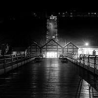 Buy canvas prints of Saltburn Pier at Night by Kevin Winter