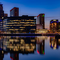 Buy canvas prints of Media City Sunset by Kevin Winter