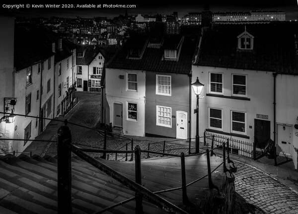Streets of whitby Picture Board by Kevin Winter