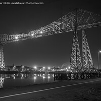 Buy canvas prints of Tees Transporter black and White by Kevin Winter