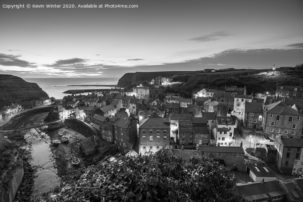 Staithes dawn Picture Board by Kevin Winter