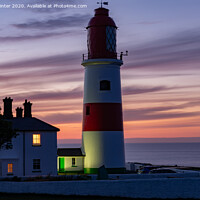 Buy canvas prints of Souter lighthouse at Sunset by Kevin Winter