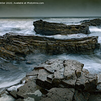 Buy canvas prints of Rocks in Marsden Bay by Kevin Winter