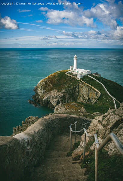 South Stack Lighthouse Picture Board by Kevin Winter