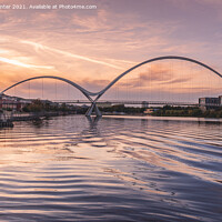 Buy canvas prints of Infinity Bridge sunset by Kevin Winter