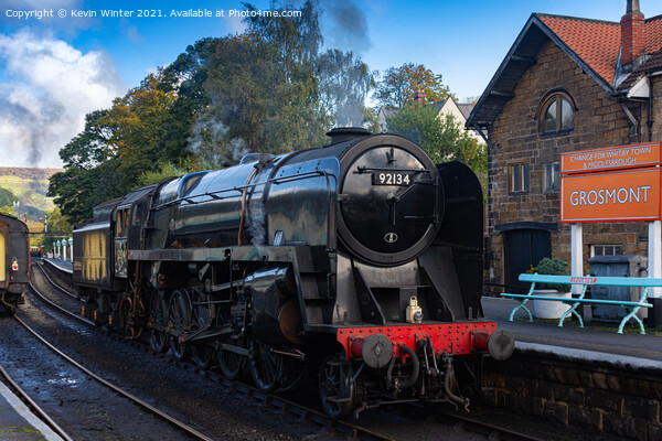BR 9F at Grosmont Station Picture Board by Kevin Winter