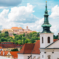 Buy canvas prints of Spilberk Castle and Brno old town by Sanga Park
