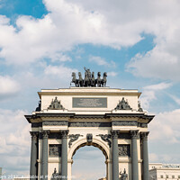 Buy canvas prints of Triumphal Arch of Moscow gate in Moscow by Sanga Park