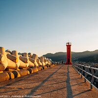 Buy canvas prints of Sunset of Gyeongjeong Port in Korea by Sanga Park