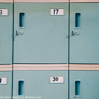 Buy canvas prints of Blue storage locker by Sanga Park