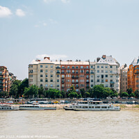 Buy canvas prints of Pest district with Danube river in Budapest by Sanga Park