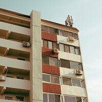 Buy canvas prints of Retro mansion, old apartment building by Sanga Park
