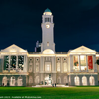 Buy canvas prints of Night view of Victoria Concert Hall in Singapore by Sanga Park
