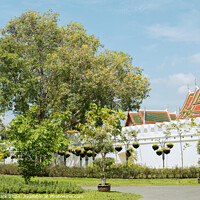 Buy canvas prints of Bangkok Mahakan Fort Park and Loha Prasat by Sanga Park