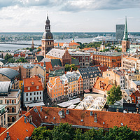Buy canvas prints of Riga old town by Sanga Park