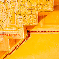 Buy canvas prints of Yellow wall at Nahargarh Fort by Sanga Park