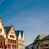 Buy canvas prints of Romerberg old town square in Frankfurt by Sanga Park