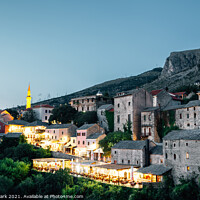 Buy canvas prints of Night of Mostar old town by Sanga Park