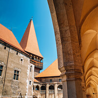 Buy canvas prints of Corvin Castle in Romania by Sanga Park