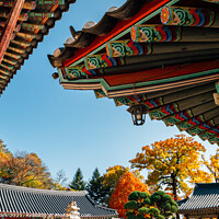 Buy canvas prints of Autumn of Silleuksa Temple by Sanga Park