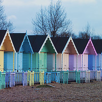 Buy canvas prints of Mersea Island Beach Huts by Alistair Duncombe