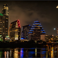 Buy canvas prints of Austin at Night by Roger Daniel