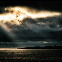 Buy canvas prints of Dramatic Sky over Porthcawl by Roger Daniel