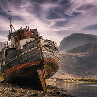 Buy canvas prints of Corpach Wreck by Roger Daniel