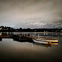 Buy canvas prints of Nightfall on Linlithgow Loch by Neil Hunter