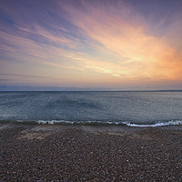 Buy canvas prints of Sunrise at Budleigh Salterton Beach Devon by Jonathan Aloia