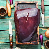 Buy canvas prints of Raw beef liver by Mykola Lunov Mykola