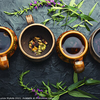 Buy canvas prints of Aromatic fireweed tea,fresh willow herb by Mykola Lunov Mykola