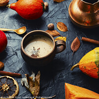 Buy canvas prints of Delicious pumpkin latte by Mykola Lunov Mykola