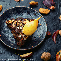 Buy canvas prints of Autumn pear pie by Mykola Lunov Mykola