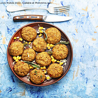 Buy canvas prints of Vegetarian food, vegetable meatballs. by Mykola Lunov Mykola