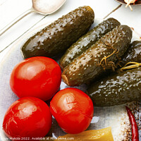 Buy canvas prints of Pickles, pickled vegetables by Mykola Lunov Mykola