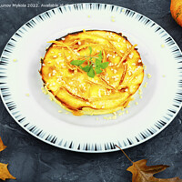 Buy canvas prints of Cottage cheese casserole with pumpkin by Mykola Lunov Mykola