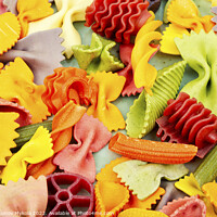 Buy canvas prints of Italian pasta colorful, food background by Mykola Lunov Mykola