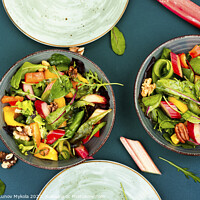 Buy canvas prints of Green vegetable salad, healthy food. by Mykola Lunov Mykola