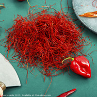 Buy canvas prints of Hot red pepper spice. by Mykola Lunov Mykola