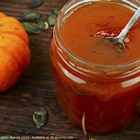 Buy canvas prints of Fragrant autumn pumpkin jam. by Mykola Lunov Mykola