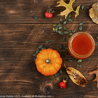 Buy canvas prints of Tasty pumpkin jam, space for text. by Mykola Lunov Mykola