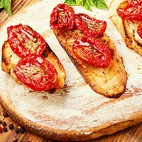 Buy canvas prints of Bruschetta with sun dried tomatoes by Mykola Lunov Mykola