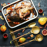 Buy canvas prints of Appetizing roasted goose by Mykola Lunov Mykola