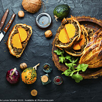 Buy canvas prints of Wellington pumpkin,autumn food by Mykola Lunov Mykola