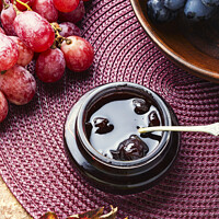 Buy canvas prints of Jar of grape jam. by Mykola Lunov Mykola