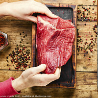 Buy canvas prints of Raw beef meat by Mykola Lunov Mykola