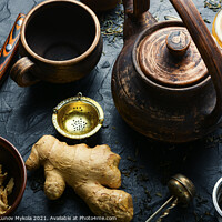 Buy canvas prints of Healing tea with ginger by Mykola Lunov Mykola