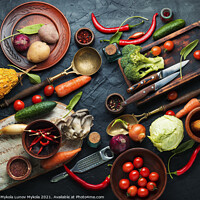 Buy canvas prints of Assortment of fresh vegetables by Mykola Lunov Mykola