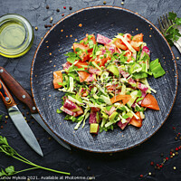 Buy canvas prints of Spring fresh vegetable salad by Mykola Lunov Mykola